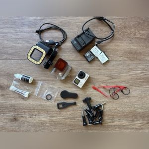 GoPro Hero 4 with housing and light for diving